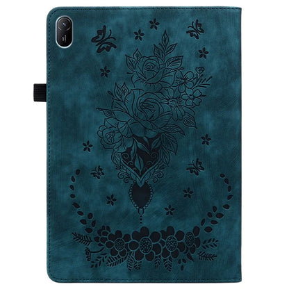 For Huawei MatePad SE 11 Case Rose Flower Protective Leather Cover with Card Holder