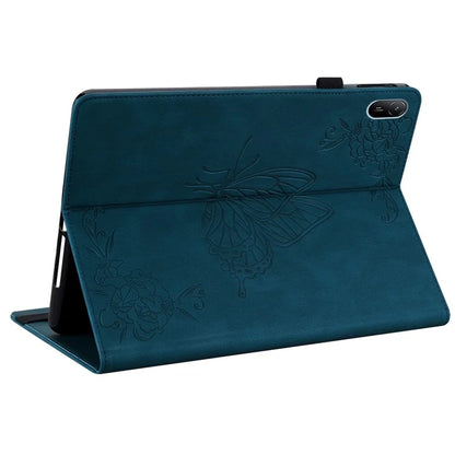 For Huawei MatePad SE 11 Case Imprinted Butterfly Flower PU Leather Flip Card Slots Tablet Cover