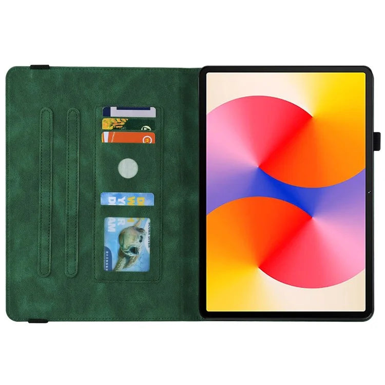 For Huawei MatePad SE 11 Case Imprinted Butterfly Flower PU Leather Flip Card Slots Tablet Cover