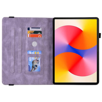 For Huawei MatePad SE 11 Case Imprinted Butterfly Flower PU Leather Flip Card Slots Tablet Cover