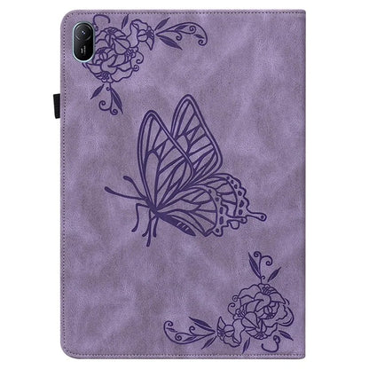 For Huawei MatePad SE 11 Case Imprinted Butterfly Flower PU Leather Flip Card Slots Tablet Cover
