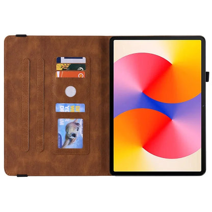 For Huawei MatePad SE 11 Case Imprinted Butterfly Flower PU Leather Flip Card Slots Tablet Cover