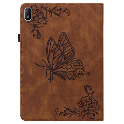 For Huawei MatePad SE 11 Case Imprinted Butterfly Flower PU Leather Flip Card Slots Tablet Cover