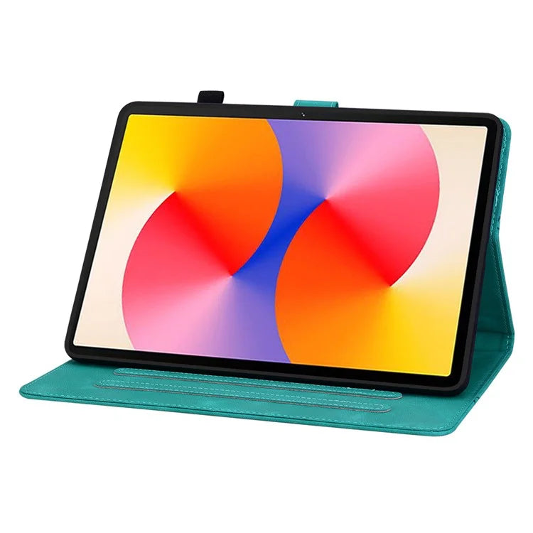 For Huawei MatePad SE 11 Case Lily Flower Imprint Leather Tablet Cover with Card Slots