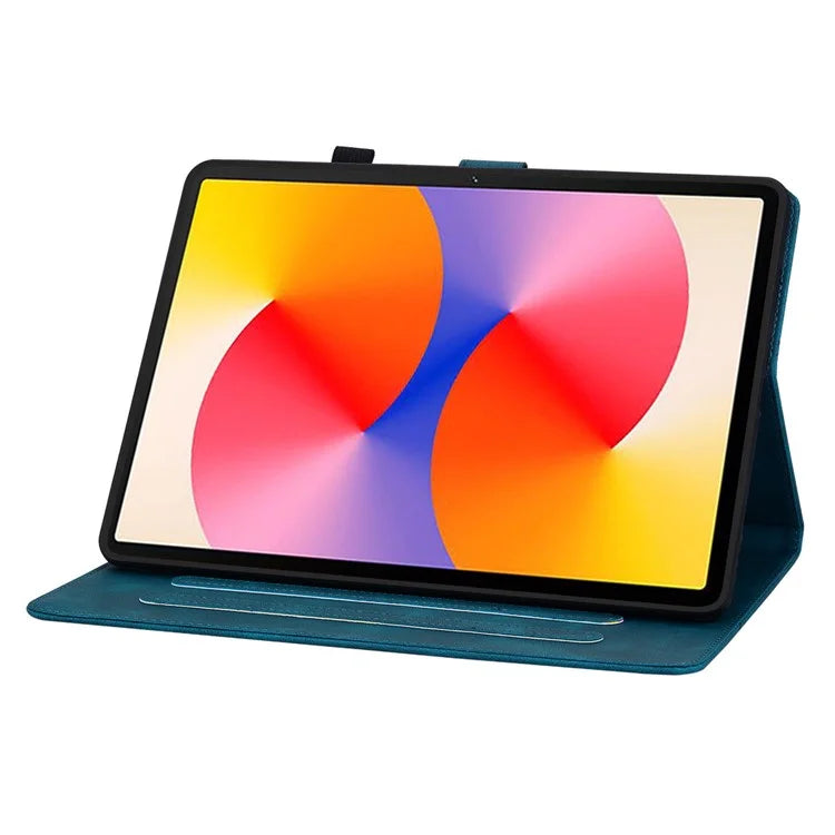 For Huawei MatePad SE 11 Case Lily Flower Imprint Leather Tablet Cover with Card Slots