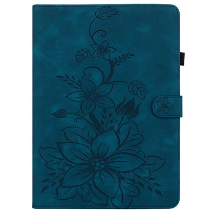 For Huawei MatePad SE 11 Case Lily Flower Imprint Leather Tablet Cover with Card Slots
