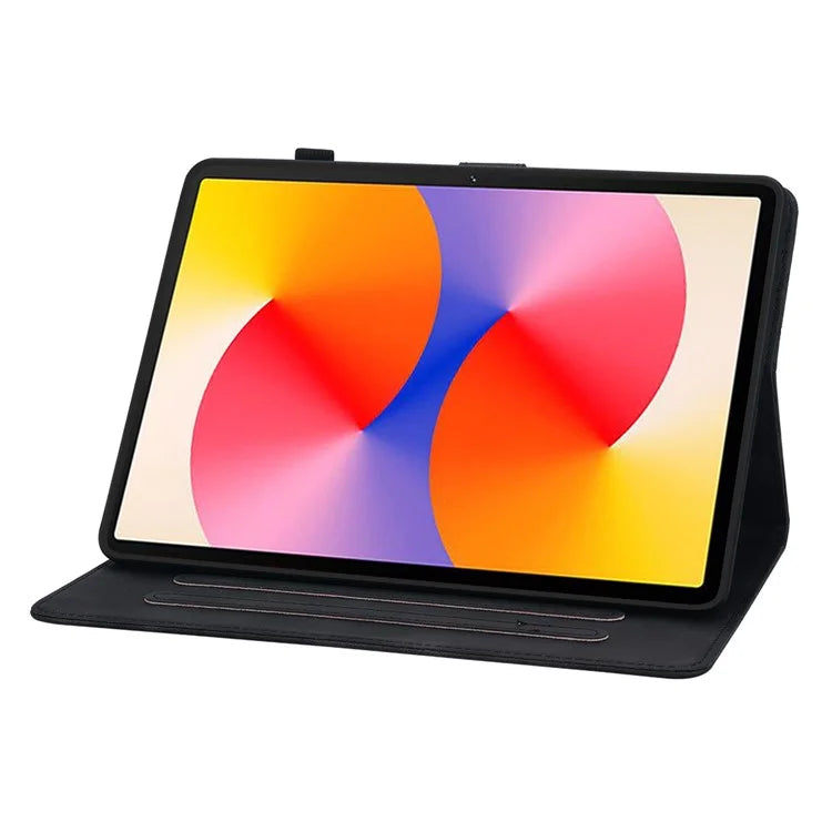 For Huawei MatePad SE 11 Case Lily Flower Imprint Leather Tablet Cover with Card Slots