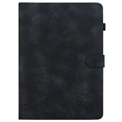 For Huawei MatePad SE 11 Case Lily Flower Imprint Leather Tablet Cover with Card Slots