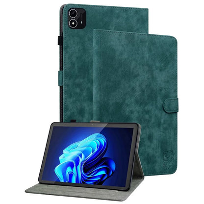 For itel Pad One Cases Tiger Imprint Anti-Scratch PU Leather Tablet Cover