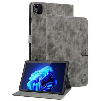For itel Pad One Cases Tiger Imprint Anti-Scratch PU Leather Tablet Cover