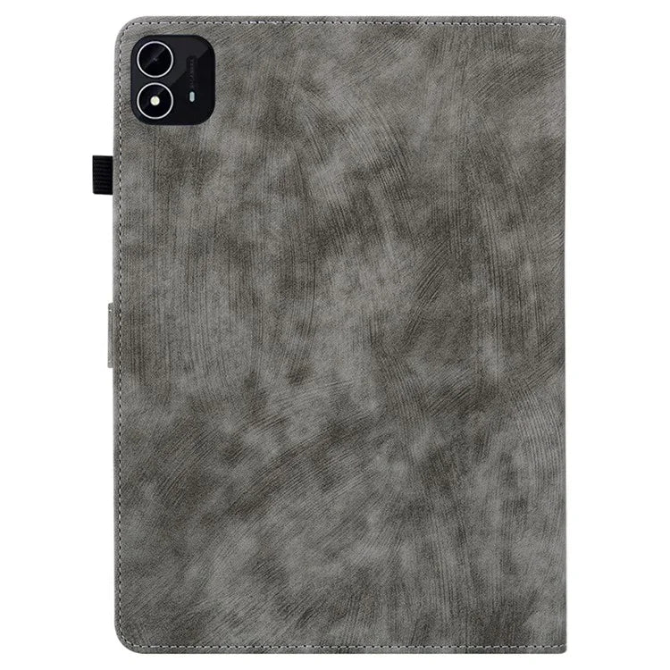For itel Pad One Cases Tiger Imprint Anti-Scratch PU Leather Tablet Cover
