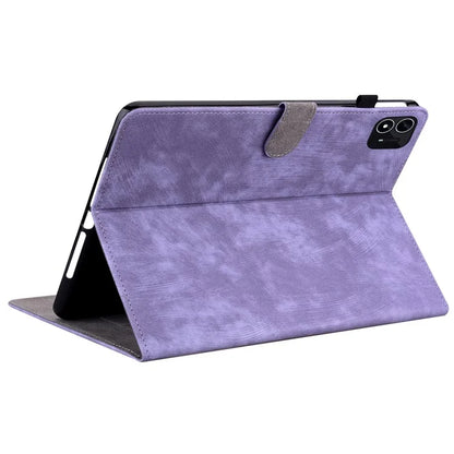 For itel Pad One Cases Tiger Imprint Anti-Scratch PU Leather Tablet Cover