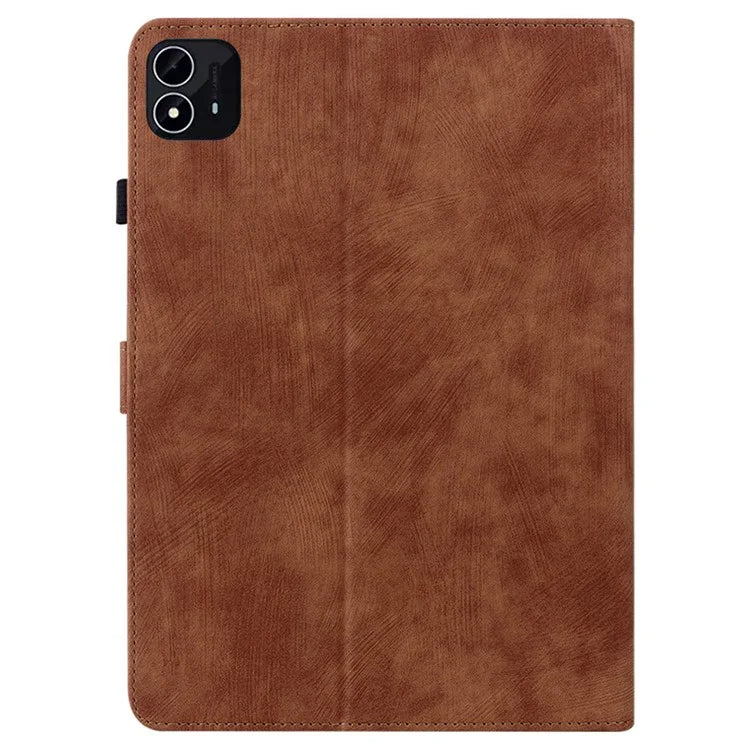For itel Pad One Cases Tiger Imprint Anti-Scratch PU Leather Tablet Cover