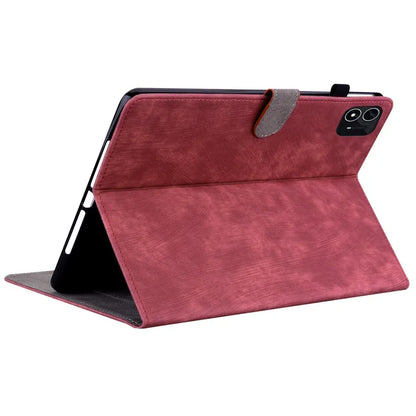 For itel Pad One Cases Tiger Imprint Anti-Scratch PU Leather Tablet Cover