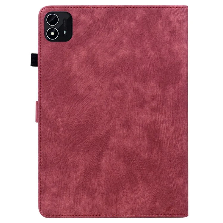 For itel Pad One Cases Tiger Imprint Anti-Scratch PU Leather Tablet Cover