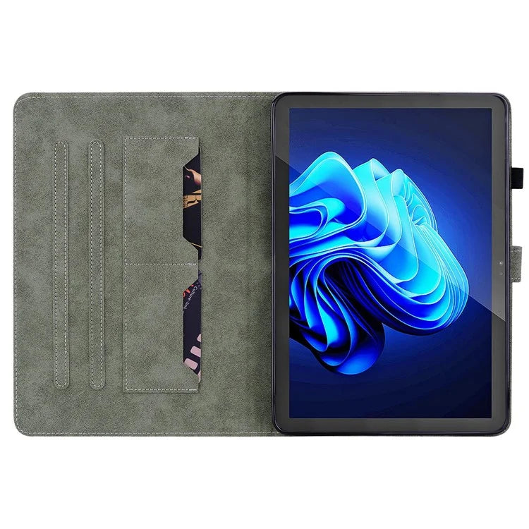 For itel Pad One Cases Tiger Imprint Anti-Scratch PU Leather Tablet Cover