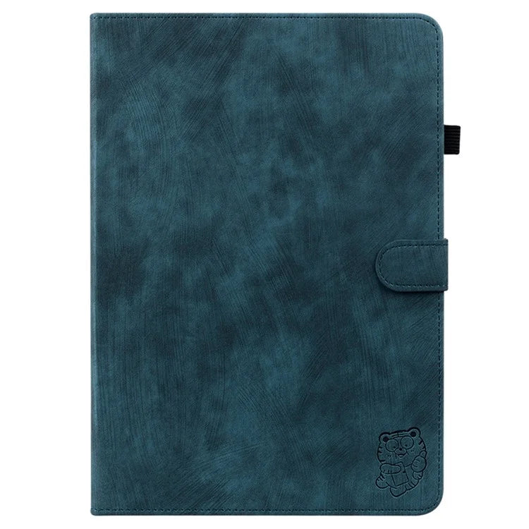 For itel Pad One Cases Tiger Imprint Anti-Scratch PU Leather Tablet Cover