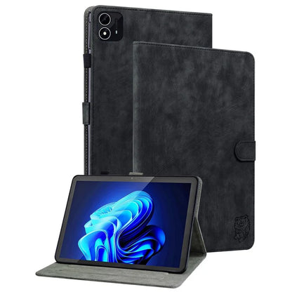 For itel Pad One Cases Tiger Imprint Anti-Scratch PU Leather Tablet Cover