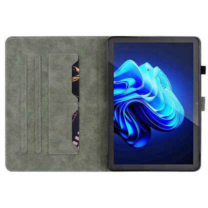 For itel Pad One Cases Tiger Imprint Anti-Scratch PU Leather Tablet Cover
