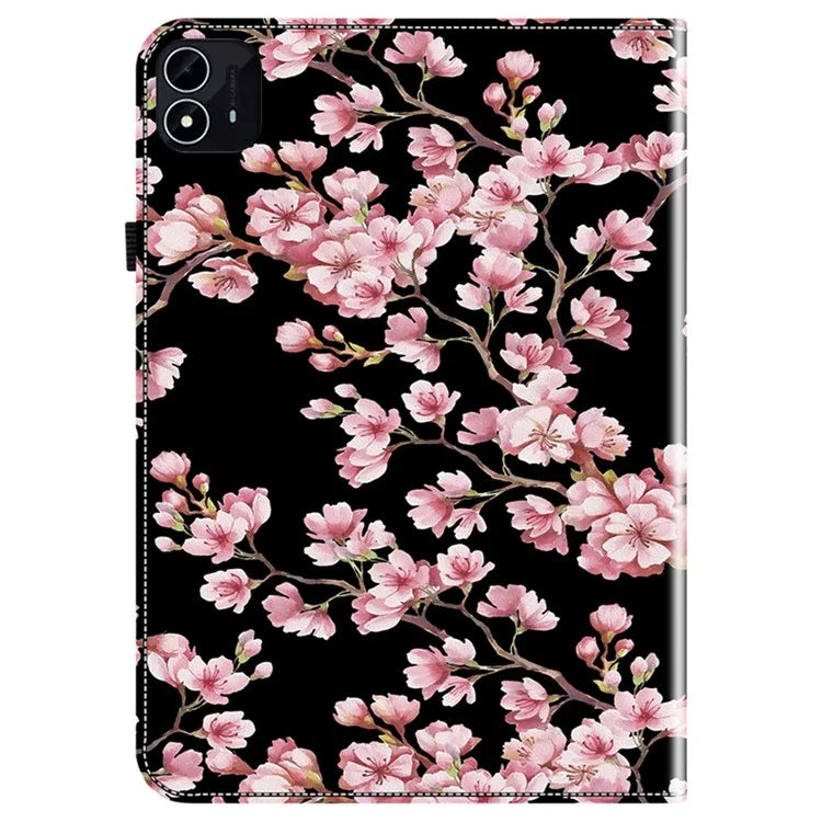 For itel Pad One Leather Case Pattern Printed Stand Tablet Cover with Card Slots