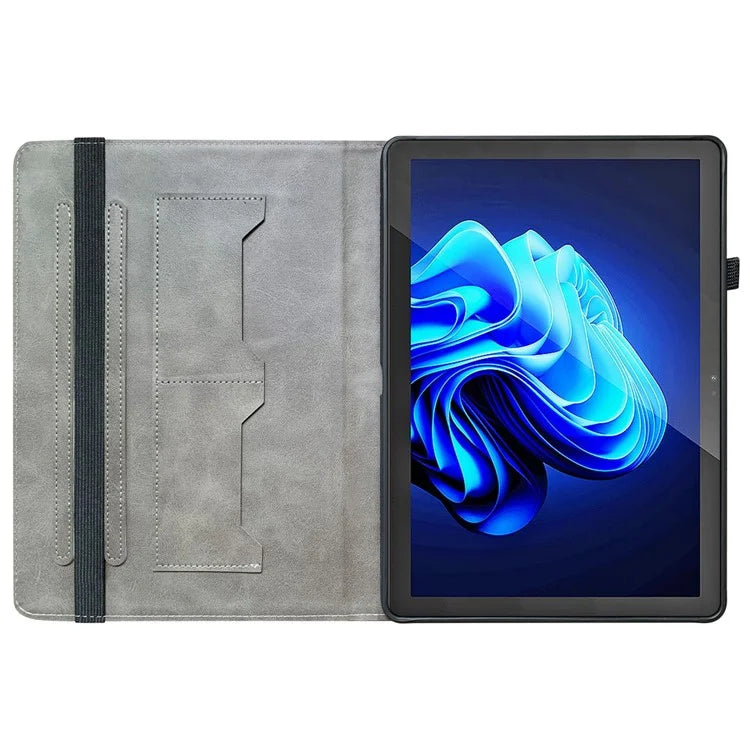 For itel Pad One Leather Case Pattern Printed Stand Tablet Cover with Card Slots
