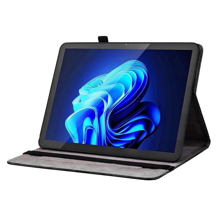 For itel Pad One Leather Case Pattern Printed Stand Tablet Cover with Card Slots