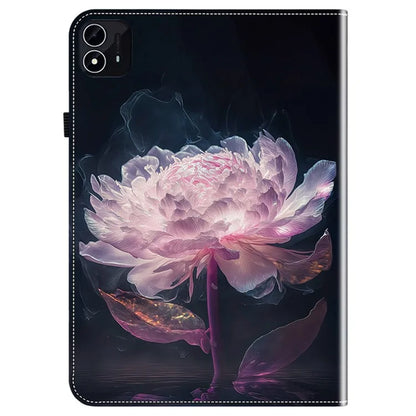 For itel Pad One Leather Case Pattern Printed Stand Tablet Cover with Card Slots