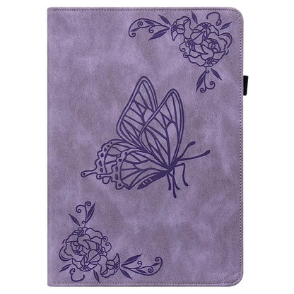 For itel Pad One Case Butterfly Flower Imprint Card Slots PU Leather Tablet Cover