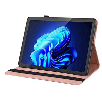 For itel Pad One Case Butterfly Flower Imprint Card Slots PU Leather Tablet Cover