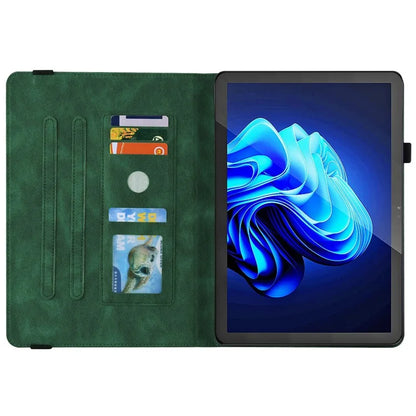 For itel Pad One Case Butterfly Flower Imprint Card Slots PU Leather Tablet Cover