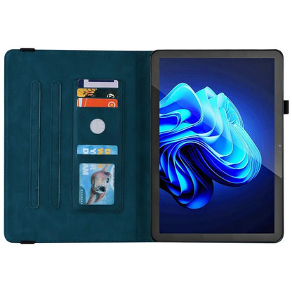 For itel Pad One Case Butterfly Flower Imprint Card Slots PU Leather Tablet Cover