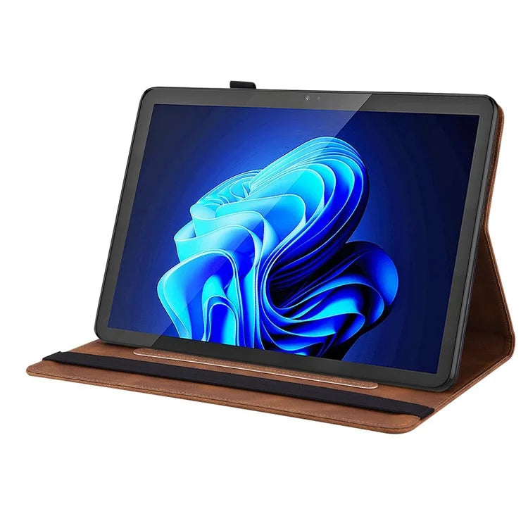 For itel Pad One Case Butterfly Flower Imprint Card Slots PU Leather Tablet Cover