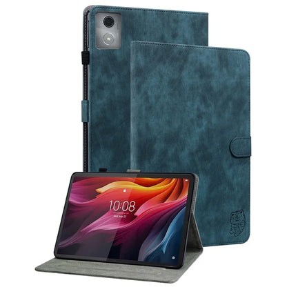 For Lenovo Tab K11 Plus Cases Anti-Slip Tiger Imprint PU Leather Tablet Cover