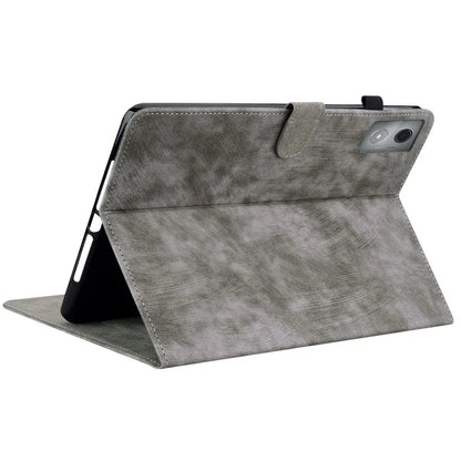 For Lenovo Tab K11 Plus Cases Anti-Slip Tiger Imprint PU Leather Tablet Cover