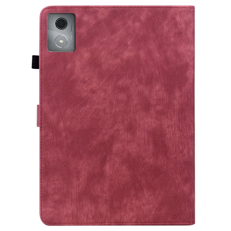 For Lenovo Tab K11 Plus Cases Anti-Slip Tiger Imprint PU Leather Tablet Cover