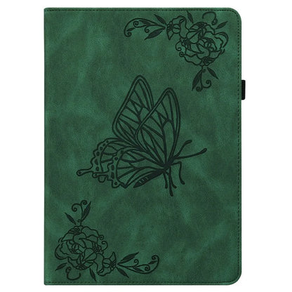 For Lenovo Tab K11 Plus Case Butterfly Flower Imprint PU Leather Tablet Cover with Card Slots