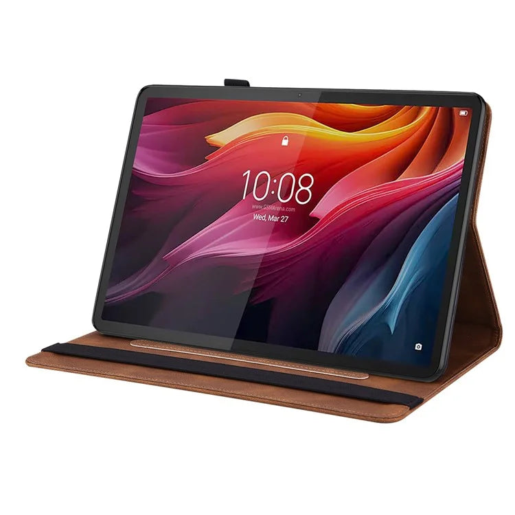 For Lenovo Tab K11 Plus Case Butterfly Flower Imprint PU Leather Tablet Cover with Card Slots