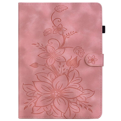 For Lenovo Tab K11 Plus Case Lily Flower Imprint Card Slots Leather Tablet Cover