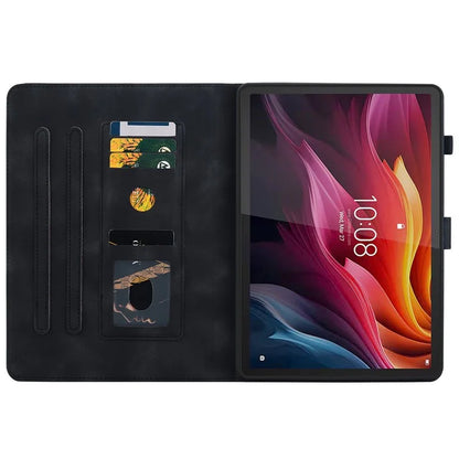 For Lenovo Tab K11 Plus Case Lily Flower Imprint Card Slots Leather Tablet Cover