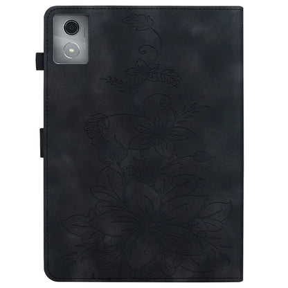 For Lenovo Tab K11 Plus Case Lily Flower Imprint Card Slots Leather Tablet Cover