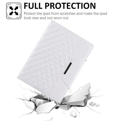 For iPad Pro 11 (2024) Case Grids Leather Tablet Cover Auto Wake / Sleep Card Holder