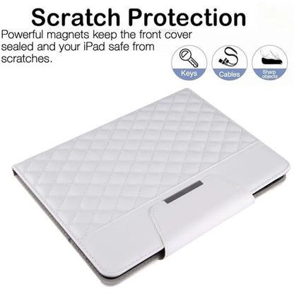 For iPad Pro 11 (2024) Case Grids Leather Tablet Cover Auto Wake / Sleep Card Holder