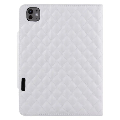 For iPad Pro 11 (2024) Case Grids Leather Tablet Cover Auto Wake / Sleep Card Holder