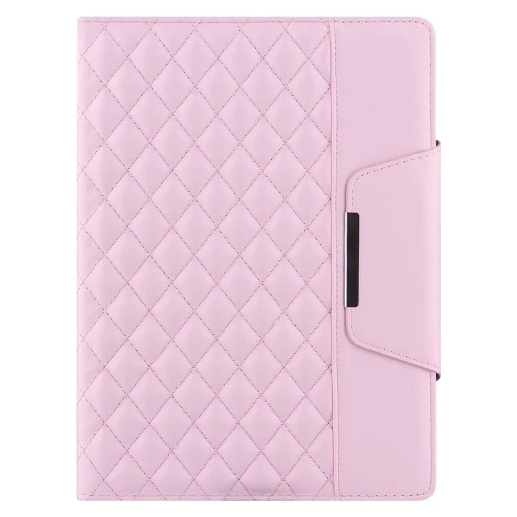 For iPad Pro 11 (2024) Case Grids Leather Tablet Cover Auto Wake / Sleep Card Holder