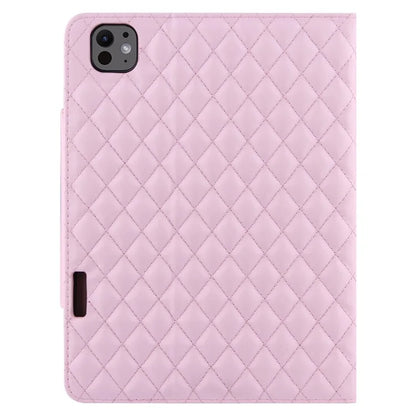 For iPad Pro 11 (2024) Case Grids Leather Tablet Cover Auto Wake / Sleep Card Holder