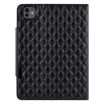 For iPad Pro 11 (2024) Case Grids Leather Tablet Cover Auto Wake / Sleep Card Holder