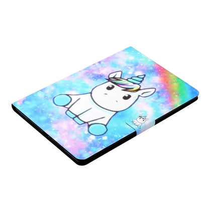 For iPad Pro 11 (2024) Leather Case Card Holder Pattern Printing Anti-Drop Tablet Cover