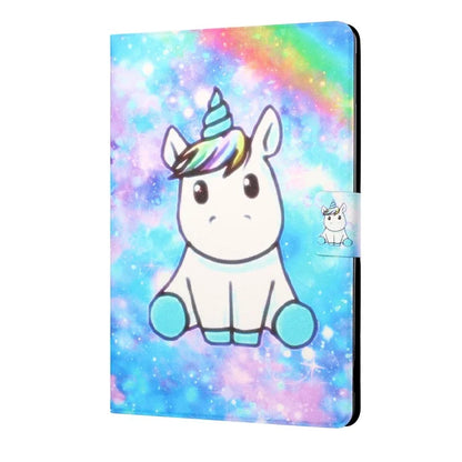 For iPad Pro 11 (2024) Leather Case Card Holder Pattern Printing Anti-Drop Tablet Cover