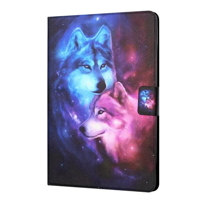 For iPad Pro 11 (2024) Leather Case Card Holder Pattern Printing Anti-Drop Tablet Cover