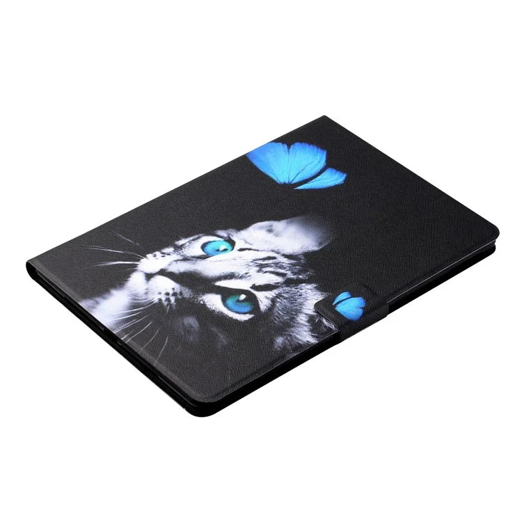 For iPad Pro 11 (2024) Leather Case Card Holder Pattern Printing Anti-Drop Tablet Cover